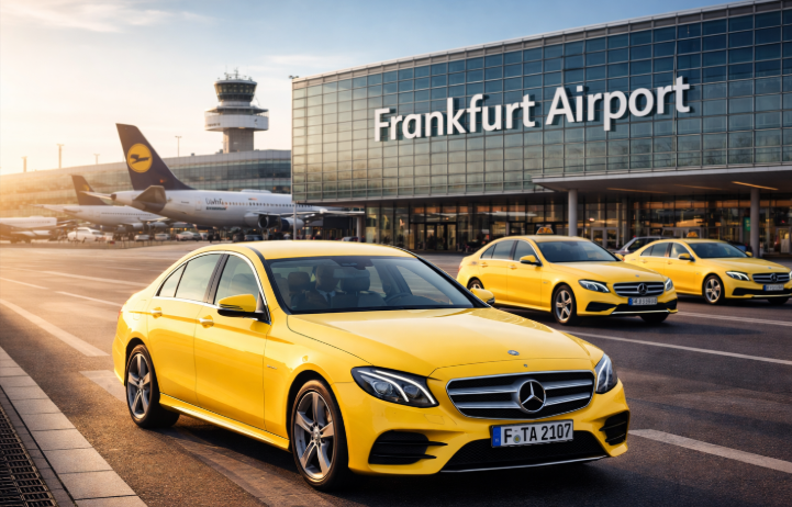 Mercedes E-Class for airport taxi Frankfurt