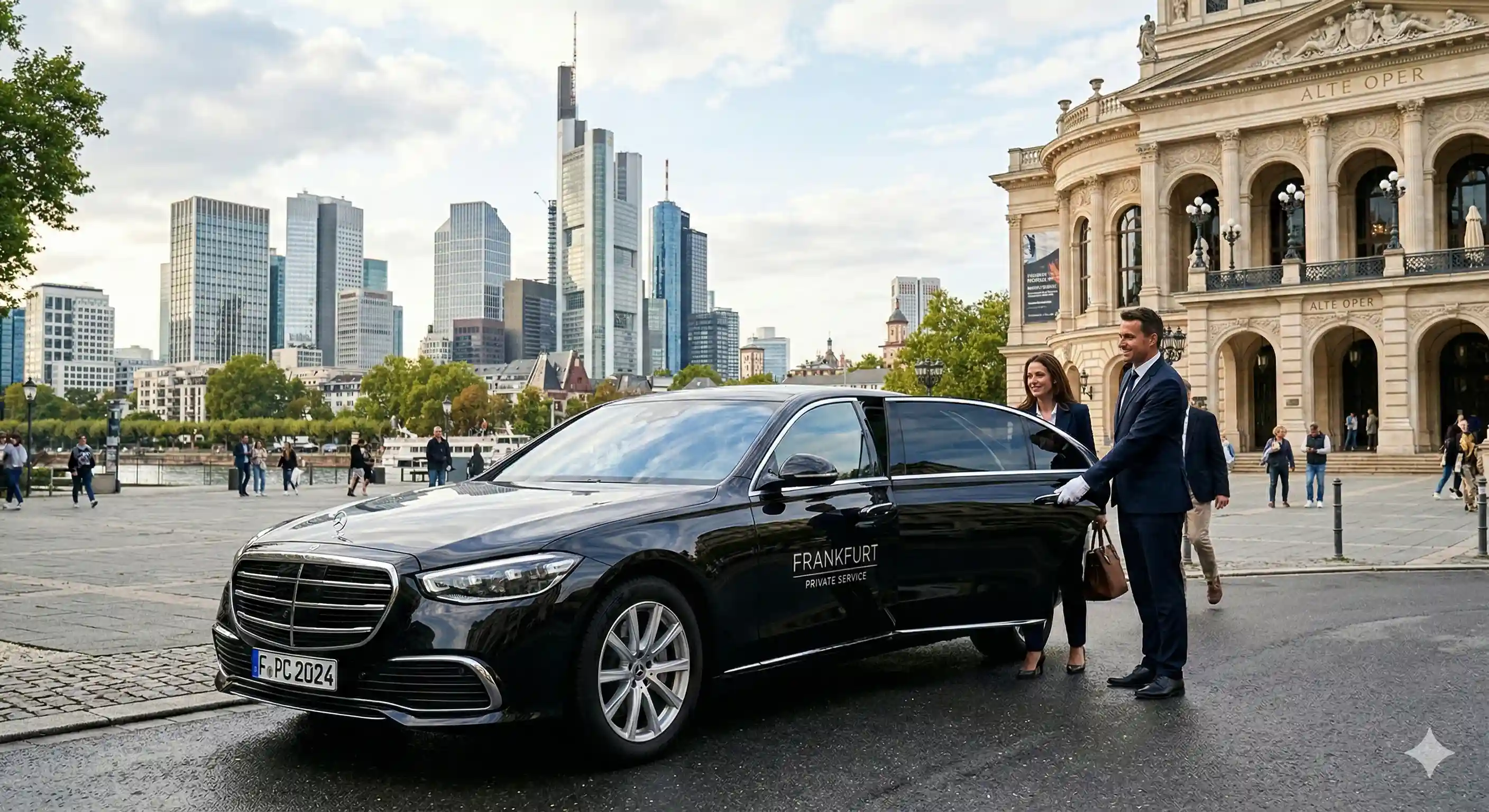 Taxi Frankfurt buchen — Premium Mercedes-Flotte in Frankfurt am Main